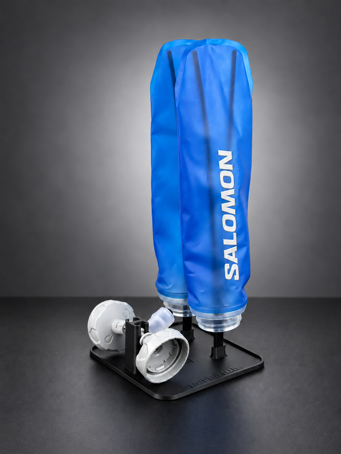 Soporte SportsHub con dos soft flasks Salomon